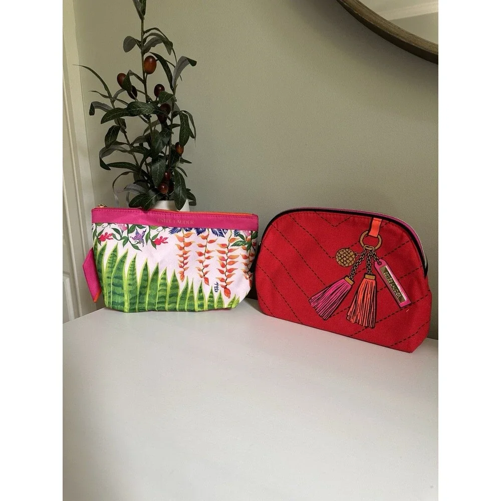 Set of 2 Estee Lauder Limited Edition Cosmetic Bags Only